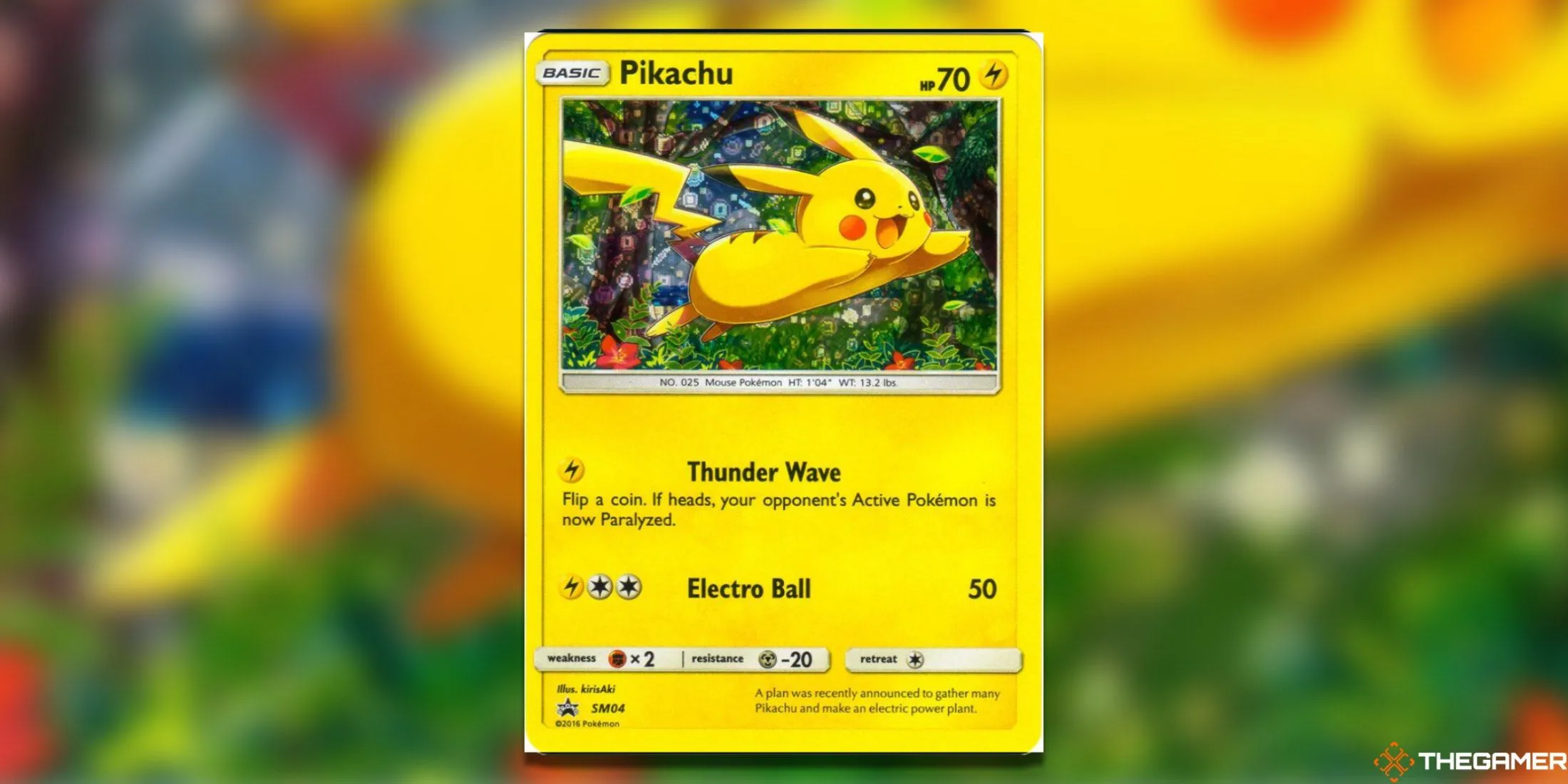 Thẻ General Mills Pikachu SM04 từ Pokemon TCG.