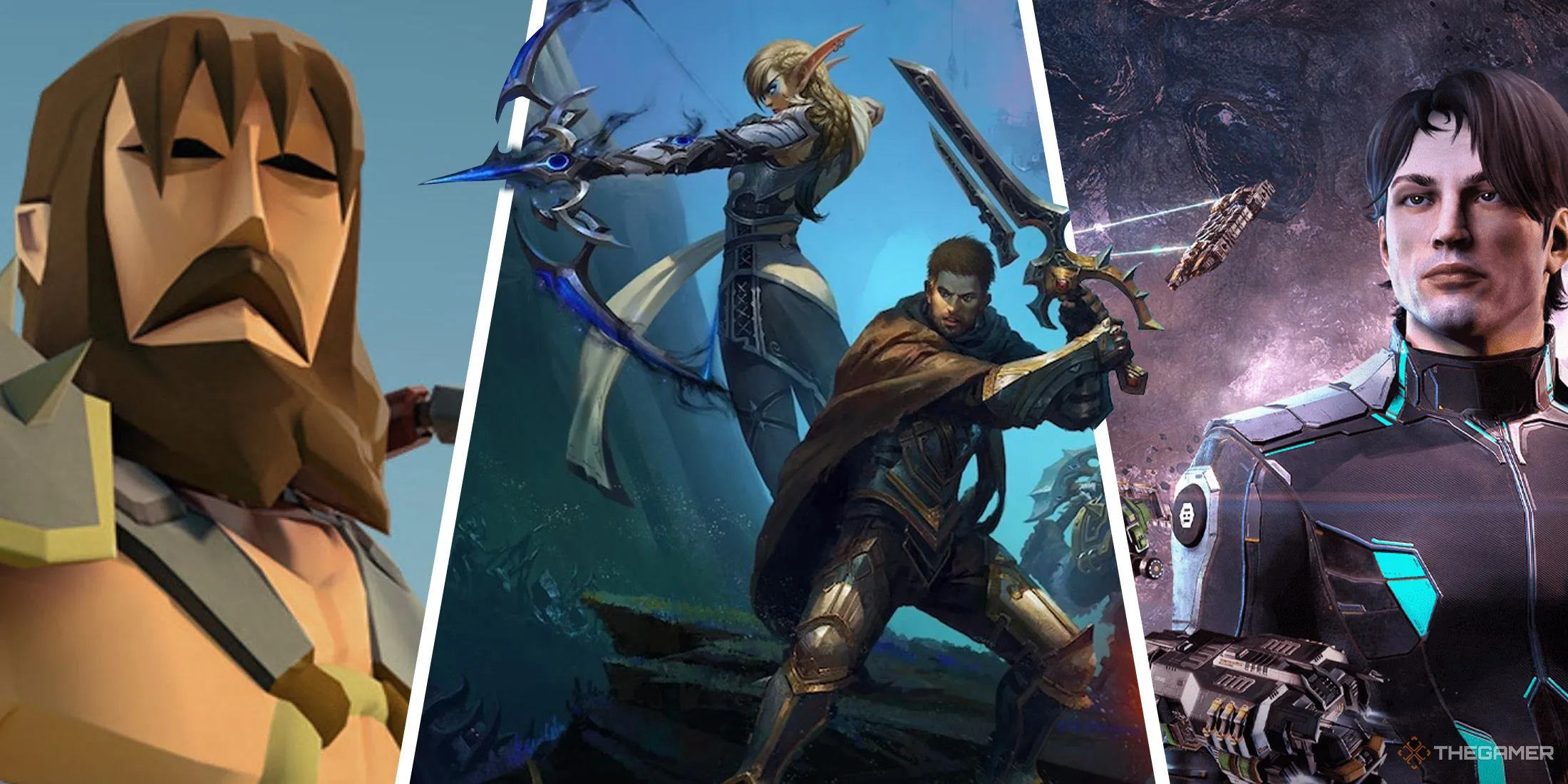 Tổng hợp hình ảnh các tựa game MMORPG kinh điển như Old School Runescape, World of Warcraft và Eve Online
