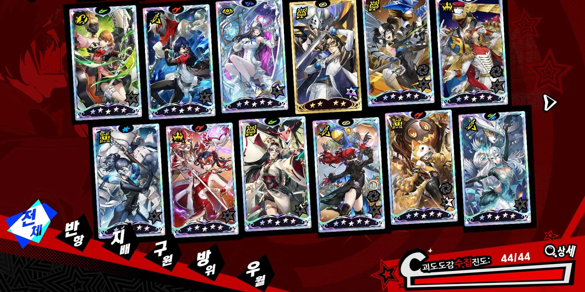 Tổng quan tất cả nhân vật gacha trong game Persona 5: The Phantom X.
