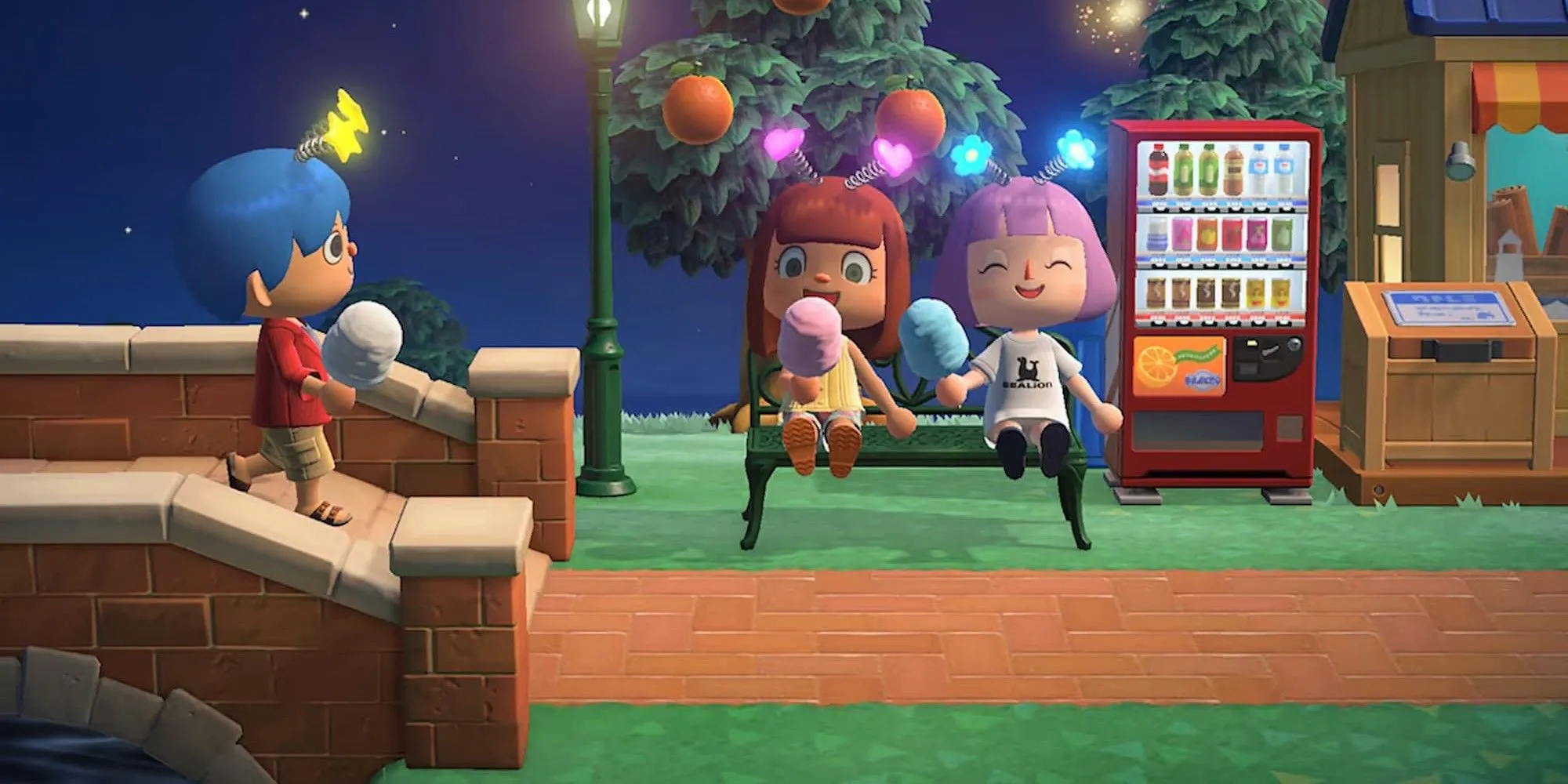 Ăn kẹo bông gòn trong Animal Crossing New Horizons