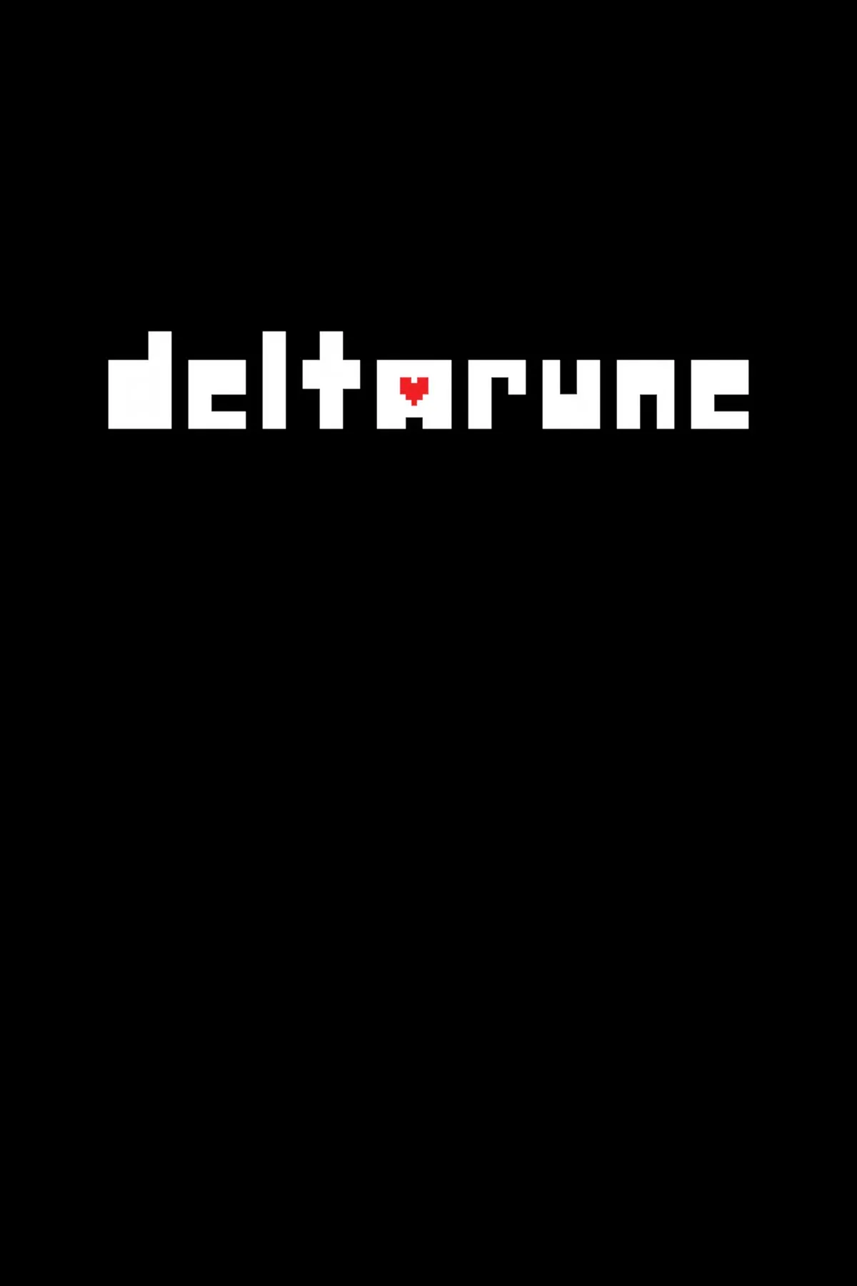 Bìa minh họa chính thức của tựa game Deltarune, gợi nhớ thế giới pixel art độc đáo của Toby Fox.