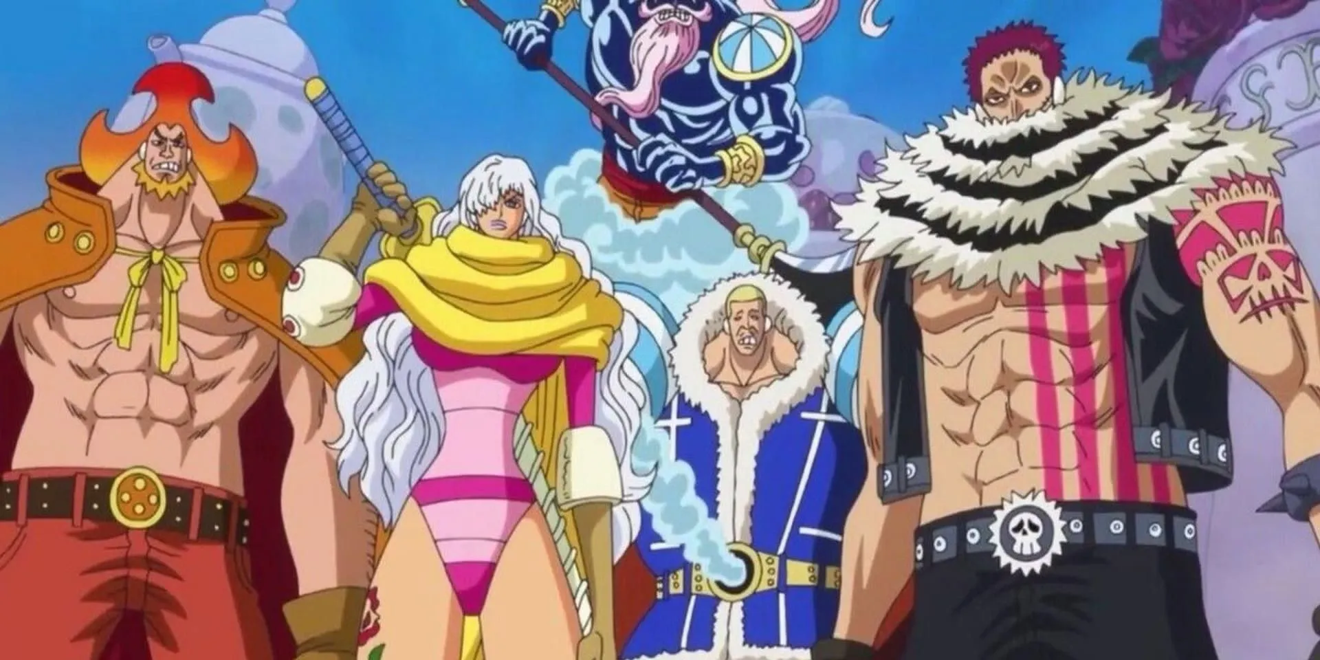 Big Mom, Tứ Hoàng và các chỉ huy con cái quyền năng của Băng Hải Tặc Big Mom tại Totto Land