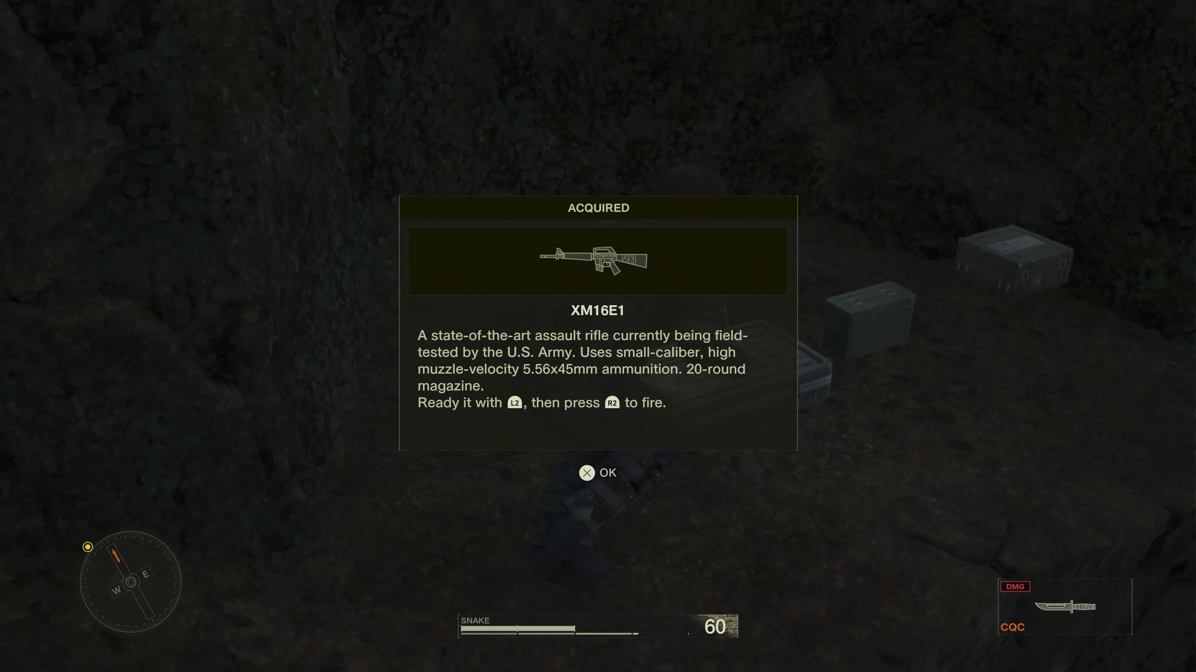 Chi tiết súng M1911 của Naked Snake, thể hiện sự chú ý tỉ mỉ đến vũ khí trong Metal Gear Solid Delta: Snake Eater