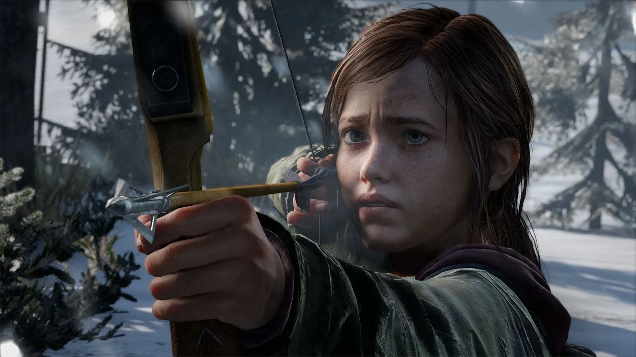 Ellie trong The Last of Us (TLOU) chuẩn bị cung tên để tự vệ giữa mùa đông khắc nghiệt
