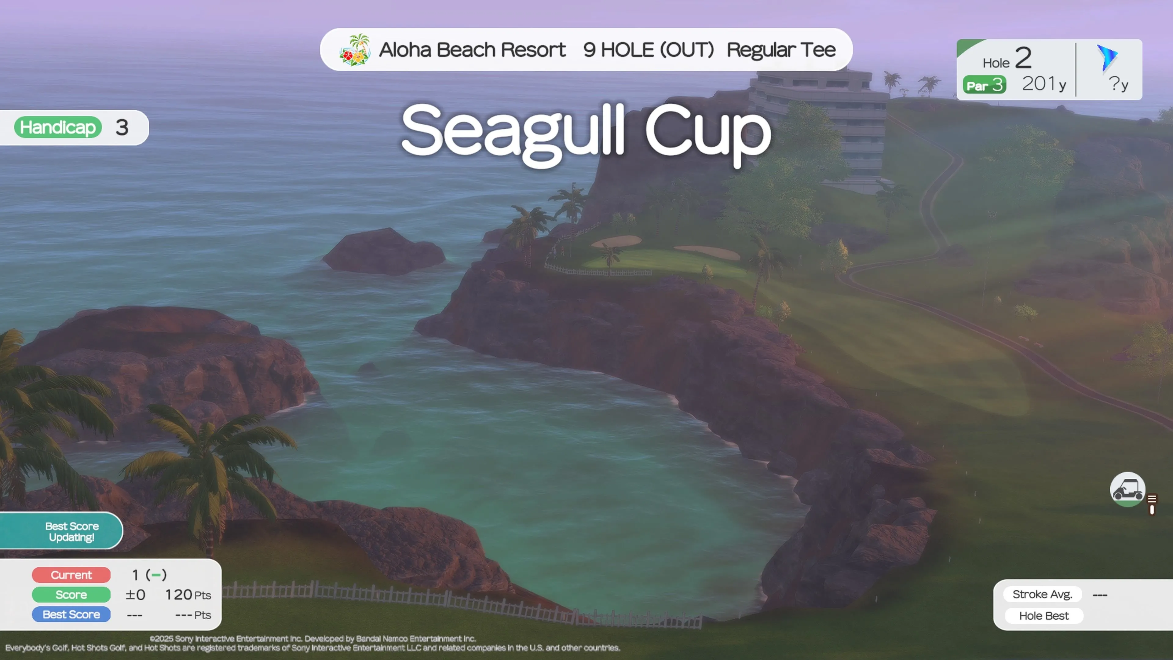 Giao diện các chế độ chơi đơn trong Everybody's Golf Hot Shots, đòi hỏi người chơi phải cày cuốc để mở khóa nội dung.