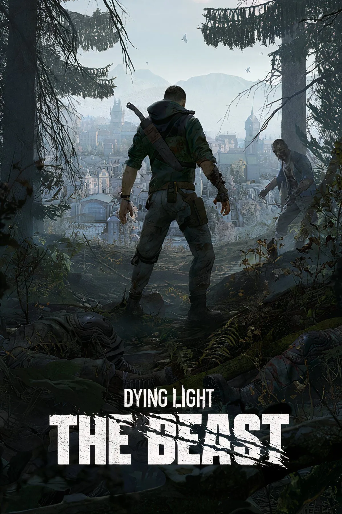 Hình ảnh logo Dying Light The Beast và các nền tảng phát hành chính thức: PC, PlayStation 5, Xbox Series X|S.