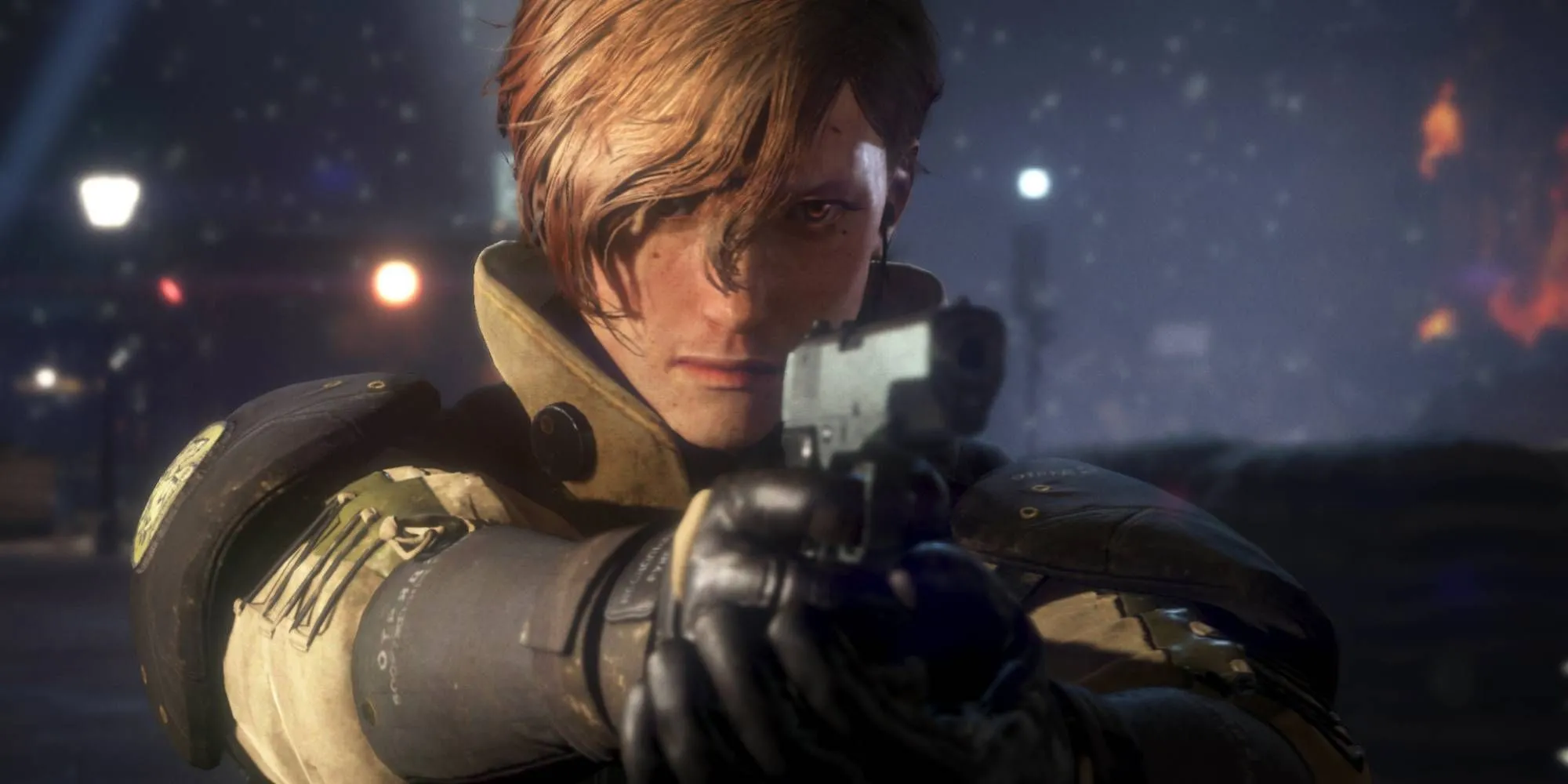 Hình ảnh nhân vật trong Left Alive, một tựa game hành động lén lút