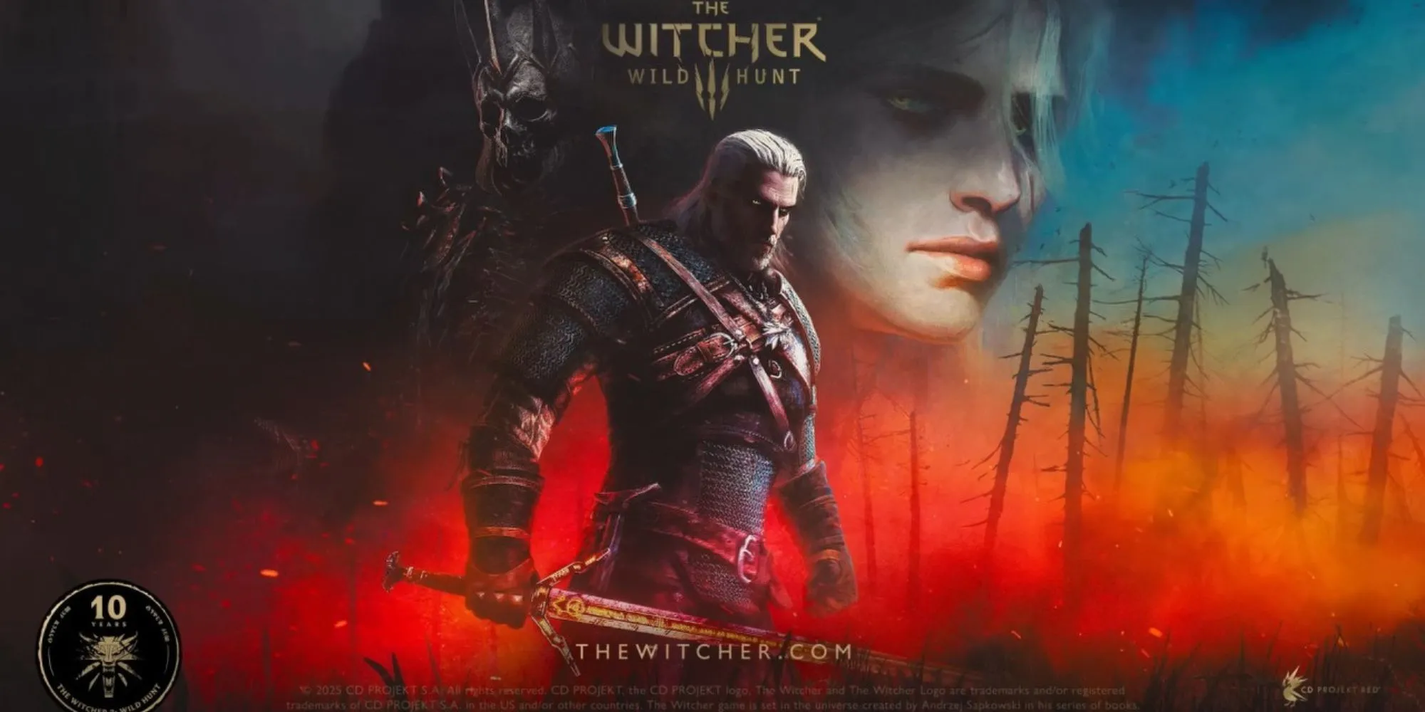 Hình ảnh quảng cáo phiên bản The Witcher 3 kỷ niệm 10 năm Ten Years Of Killing Monsters
