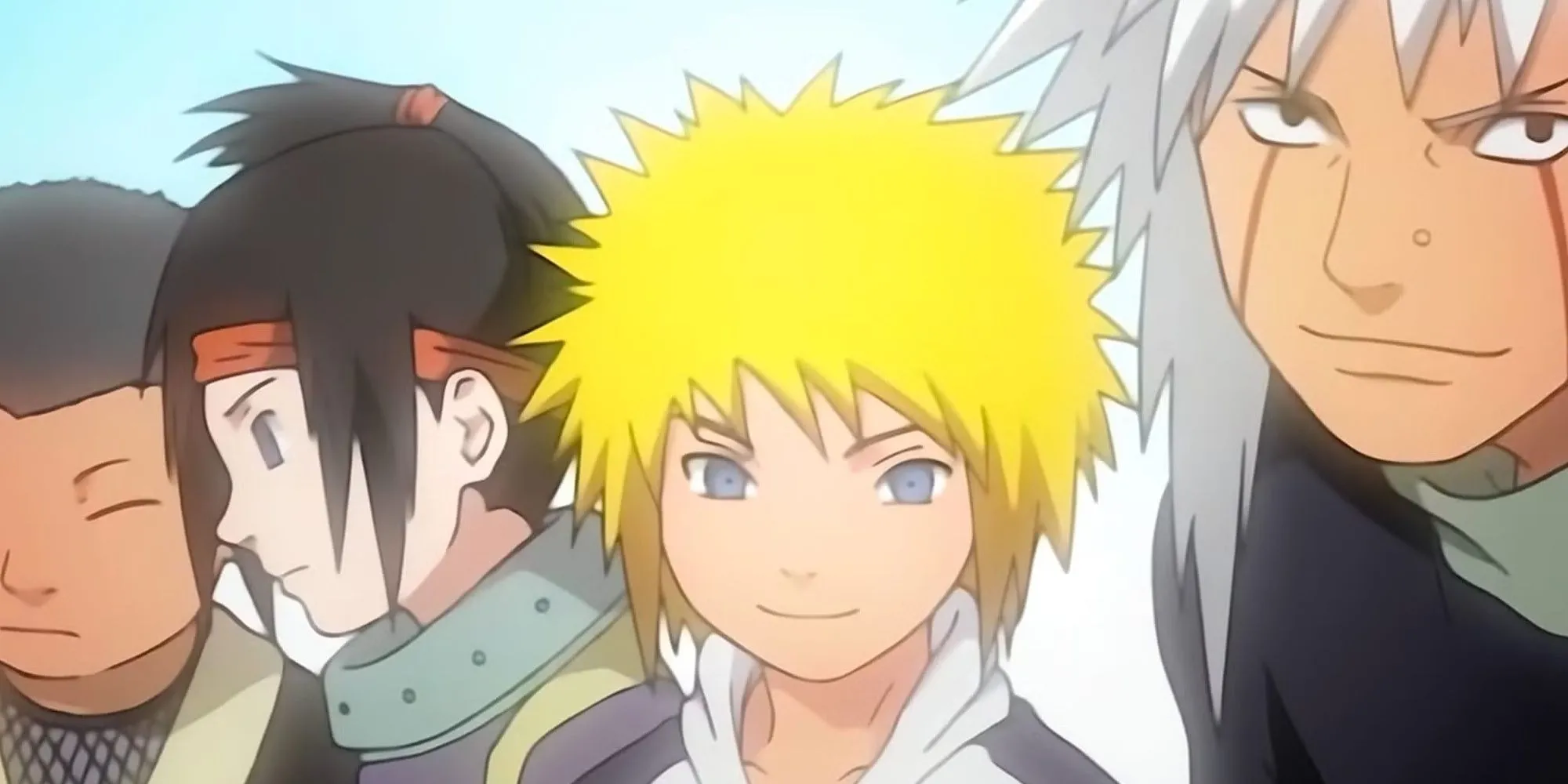 Jiraiya đang huấn luyện đội của Minato, trong đó Minato Namikaze là học trò nổi bật