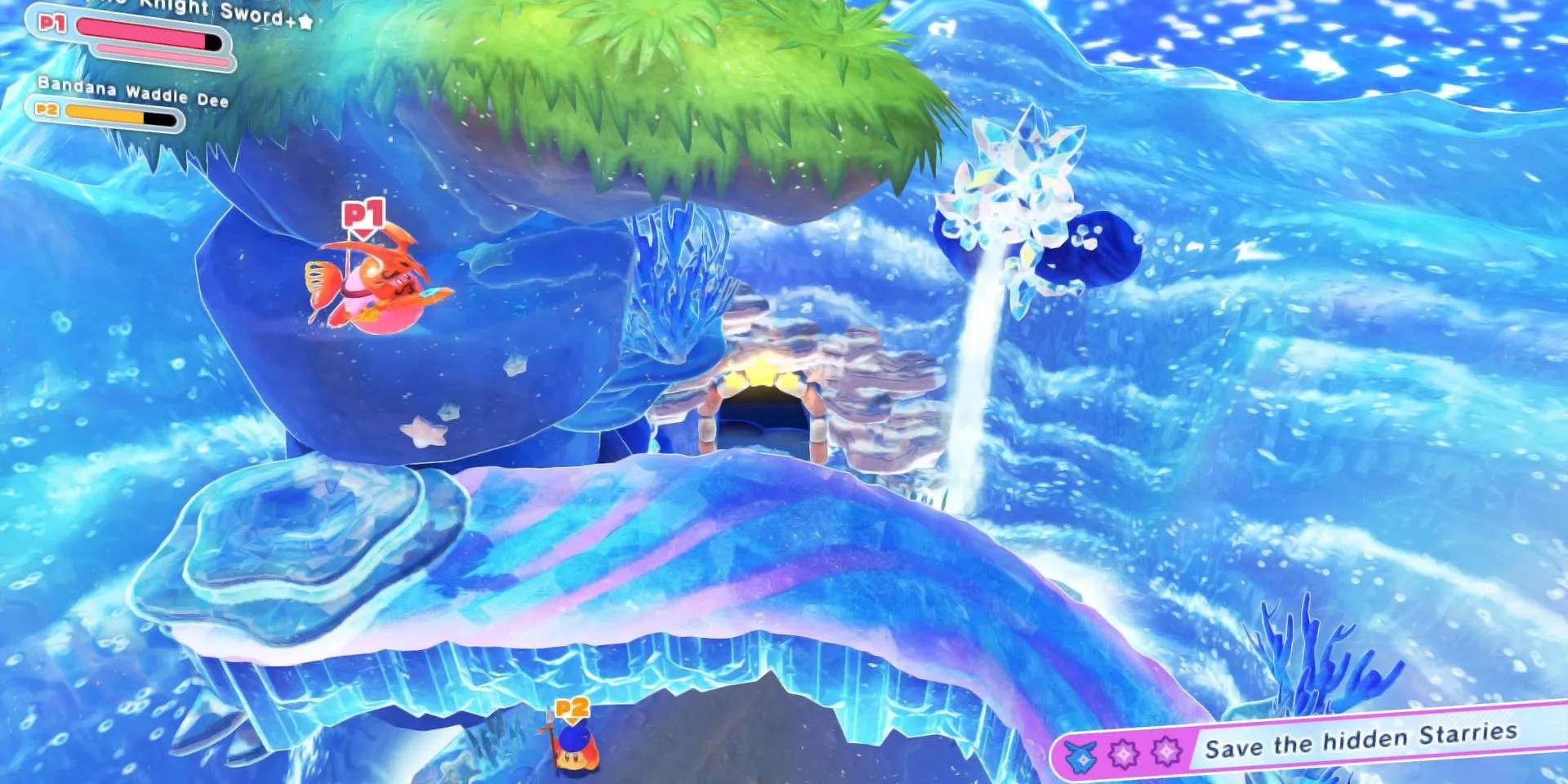 Kirby khám phá màn chơi biển cả được chỉnh sửa trong DLC Star-Crossed World