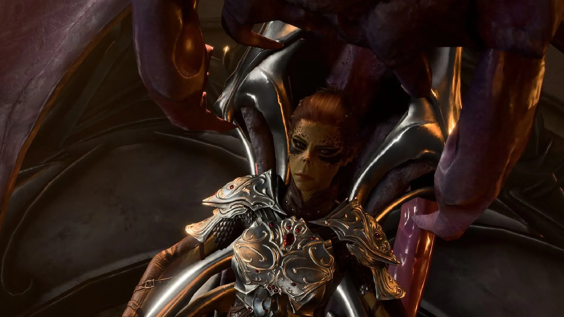 Lae'zel Baldur's Gate 3 đang bị giữ trong thiết bị Zaith'isk