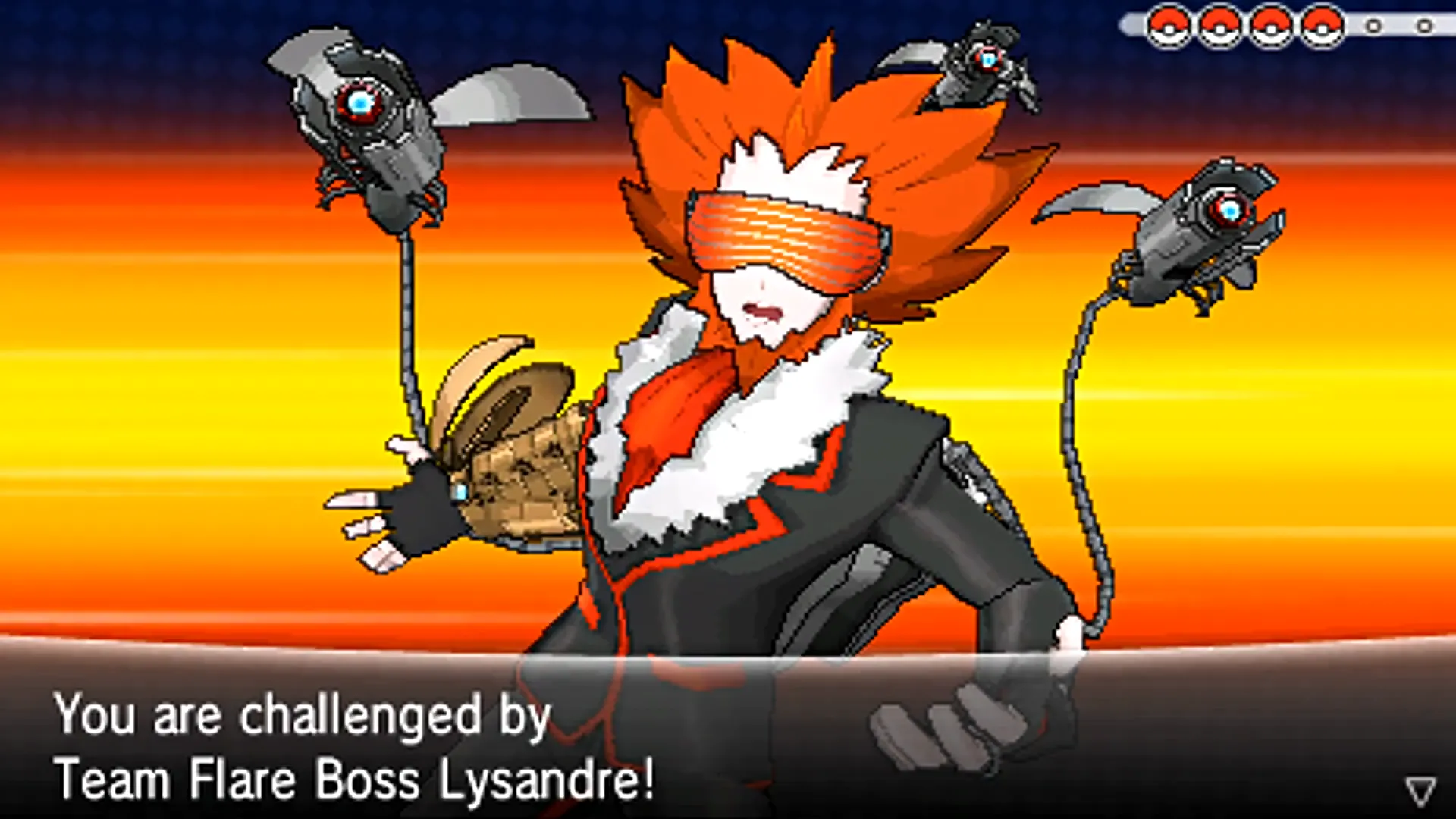 Lysandre thách thức người chơi trong Pokémon XY