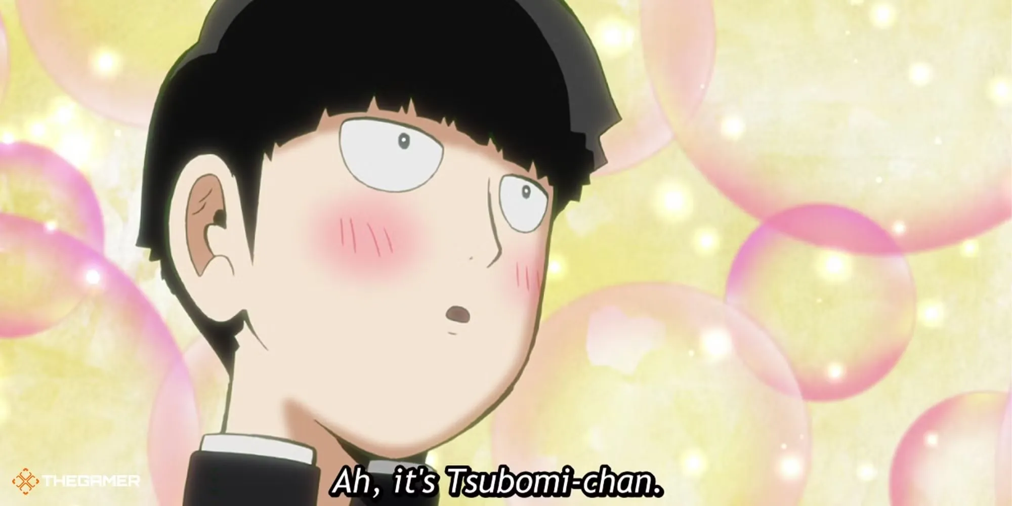 Mob Kageyama trong Mob Psycho 100 biểu lộ sự sợ hãi và đấu tranh kiểm soát sức mạnh tâm linh