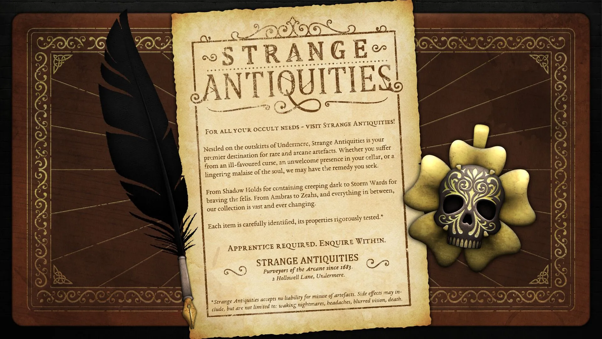 Một trong những hình ảnh giới thiệu từ Strange Antiquities