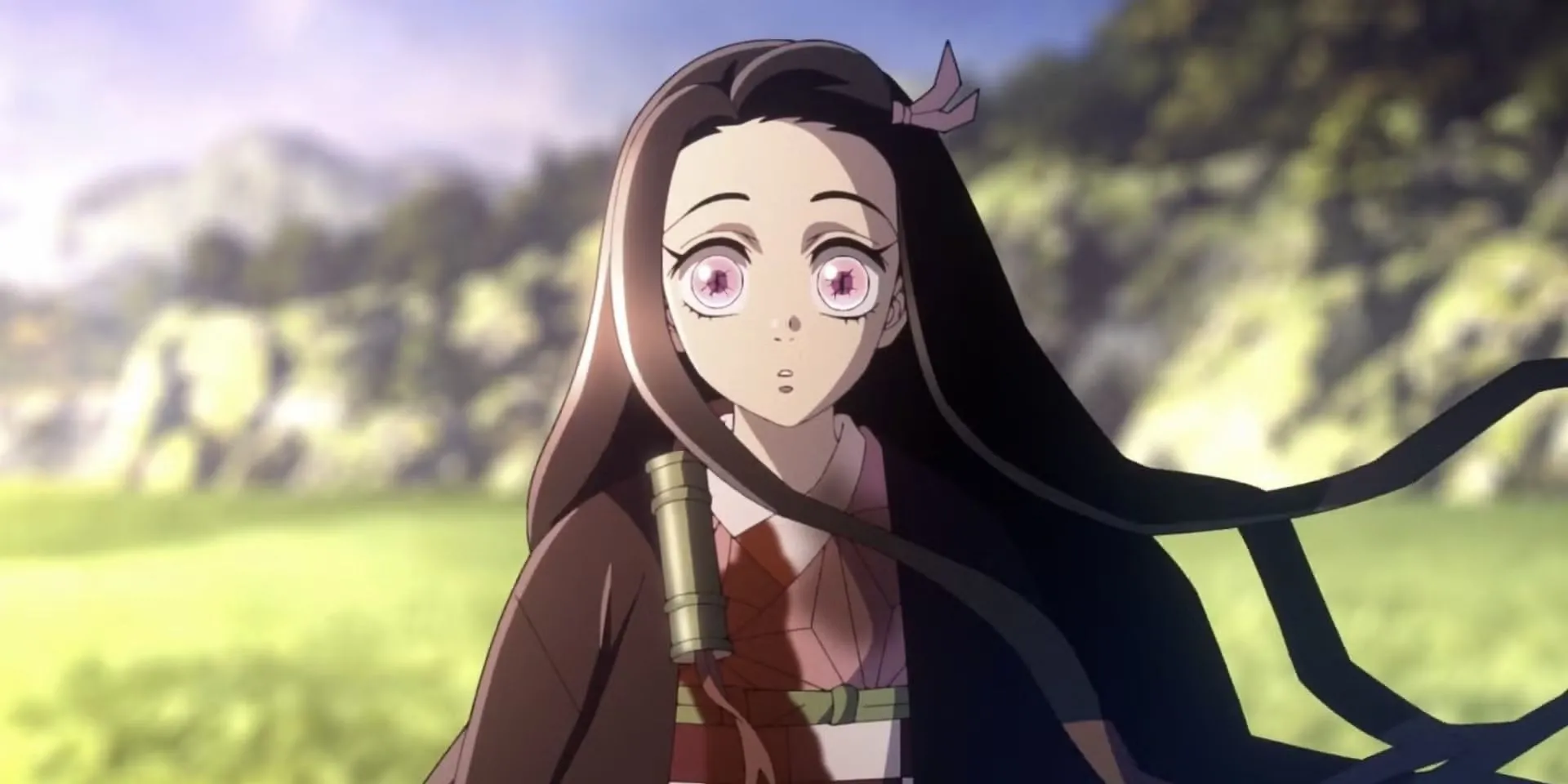 Nezuko Cuddling the Children During the Drum House Arc 