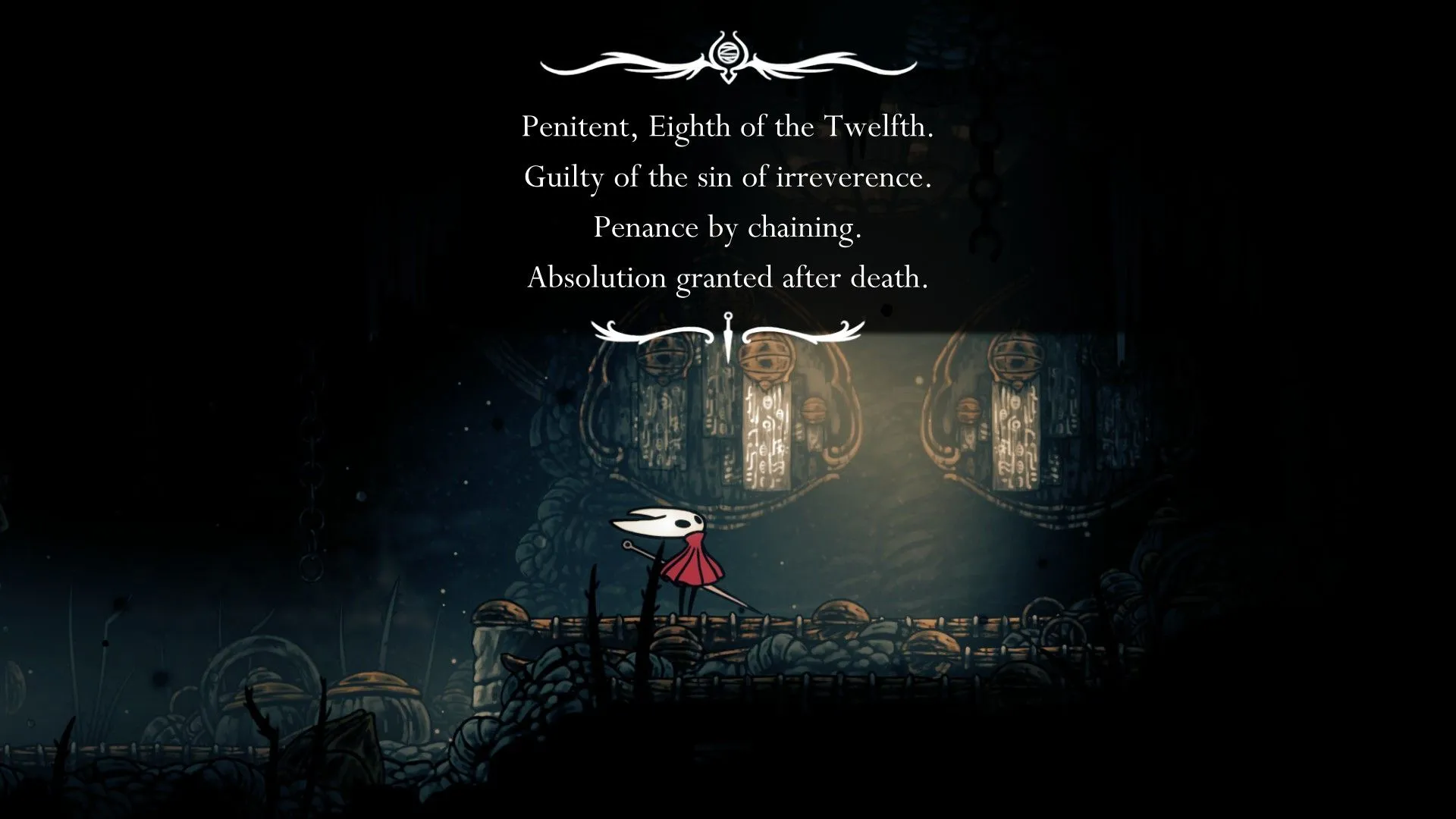 Nhân vật Pentinent Eight, góp phần tạo nên cốt truyện và lore sâu sắc của Hollow Knight Silksong