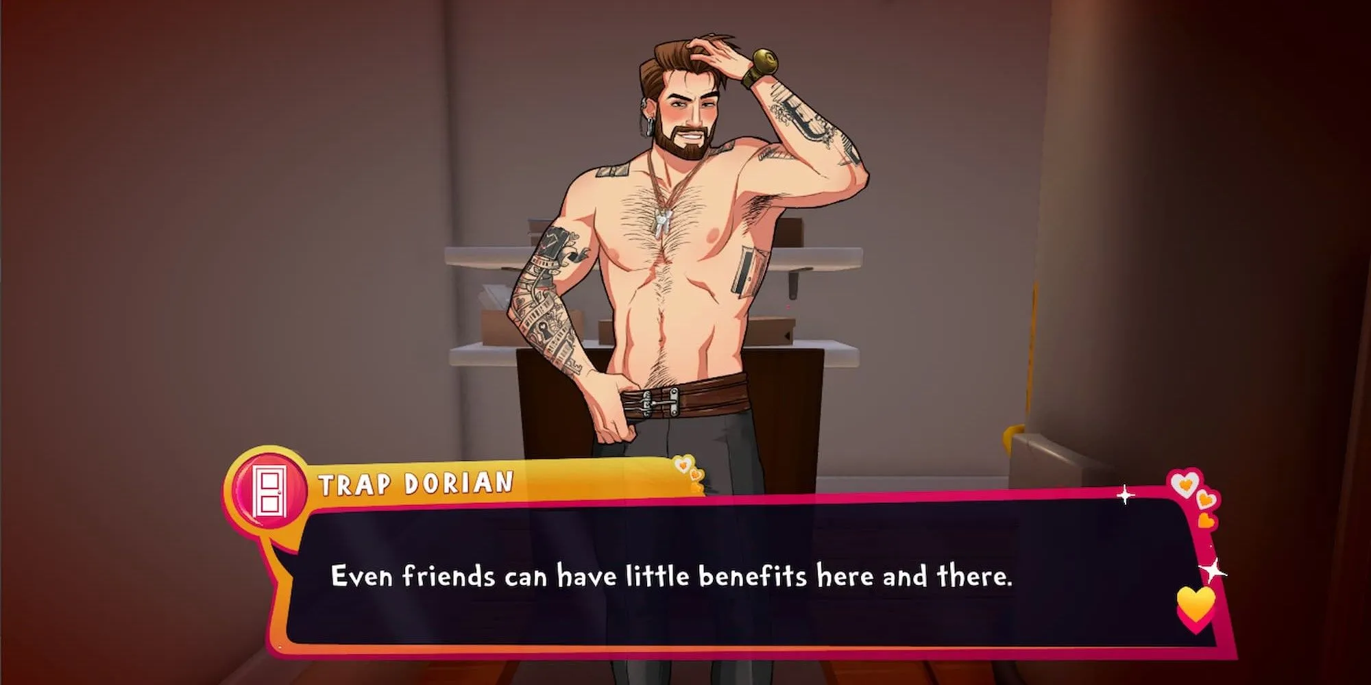 Nhân vật Trap Dorian trong game hẹn hò siêu dị Date Everything!