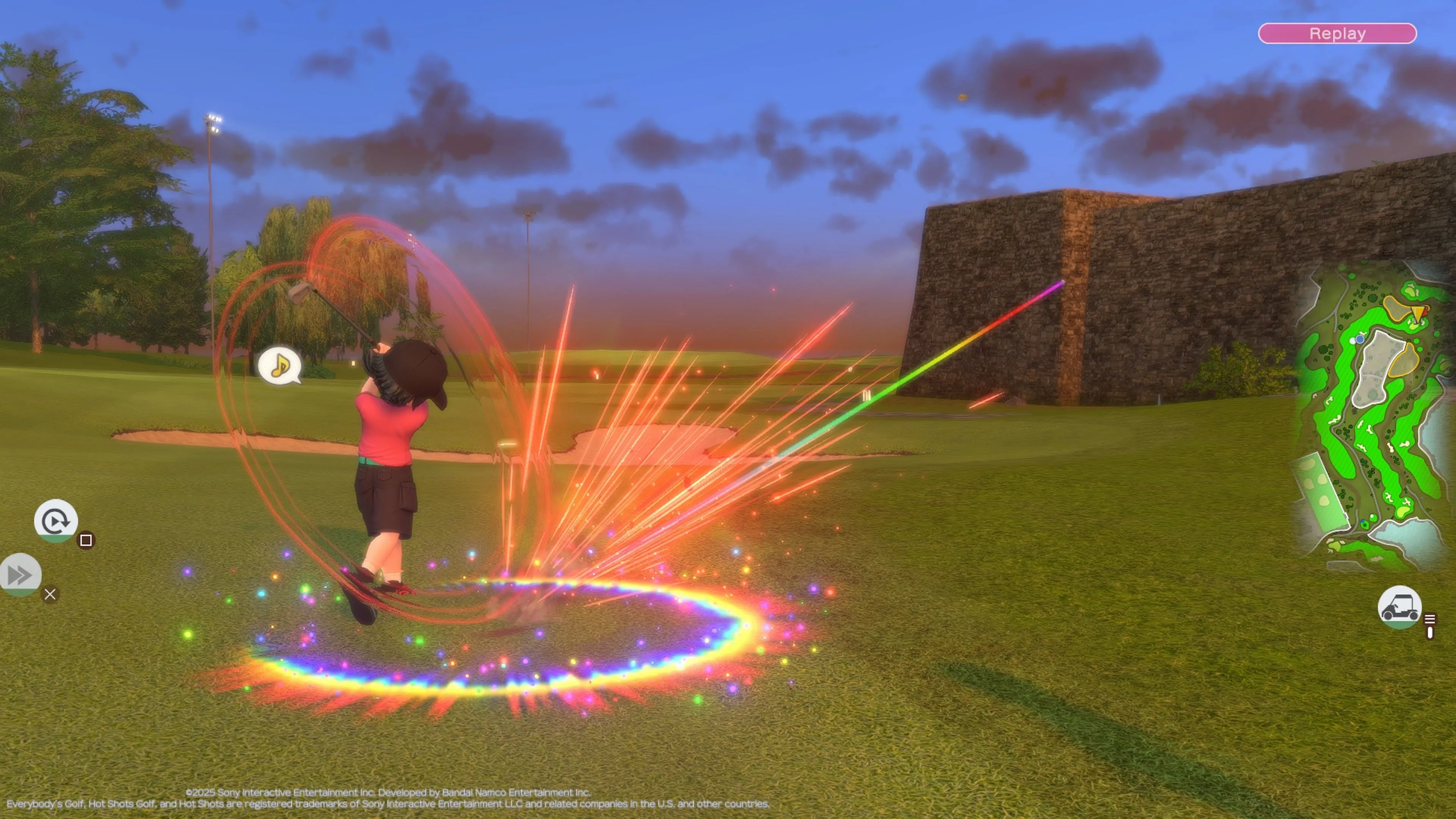 Nhân vật trong Everybody's Golf Hot Shots với hệ thống nâng cấp kém hấp dẫn, làm giảm động lực cày cuốc của game thủ.