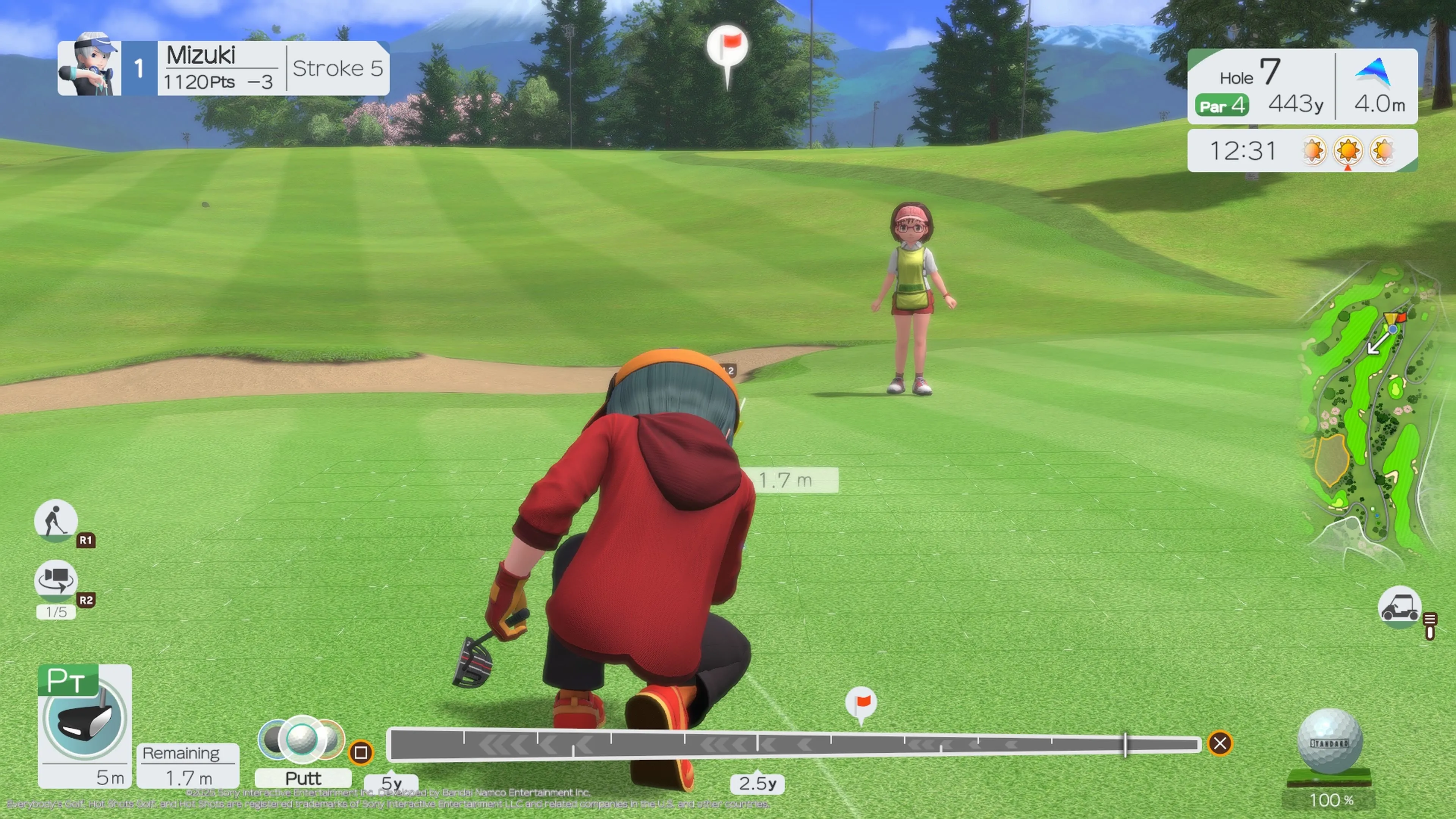 Nhân vật với biểu cảm tự mãn và lời thoại &quot;cringe&quot; trong Everybody's Golf Hot Shots làm gián đoạn trải nghiệm chơi.