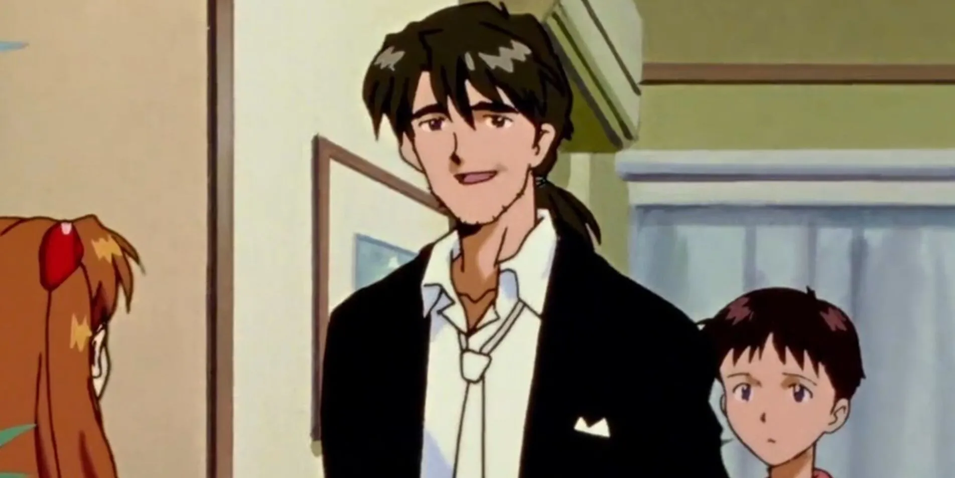 Shinji Ikari và Ryoji Kaji trong Neon Genesis Evangelion, thể hiện mối quan hệ phức tạp giữa sự cô lập và tìm kiếm sự thấu hiểu