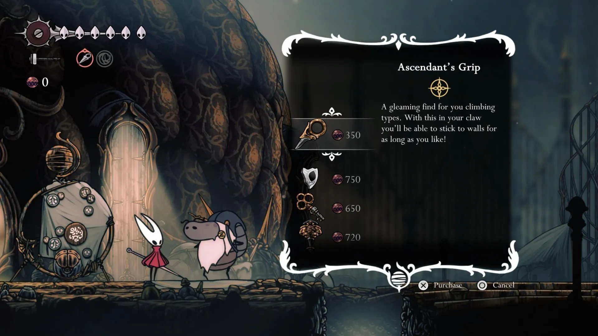 Thương nhân Jubilana bán Chìa khóa đơn giản thứ hai sau khi hoàn thành nhiệm vụ Wandering Merchant trong Hollow Knight Silksong