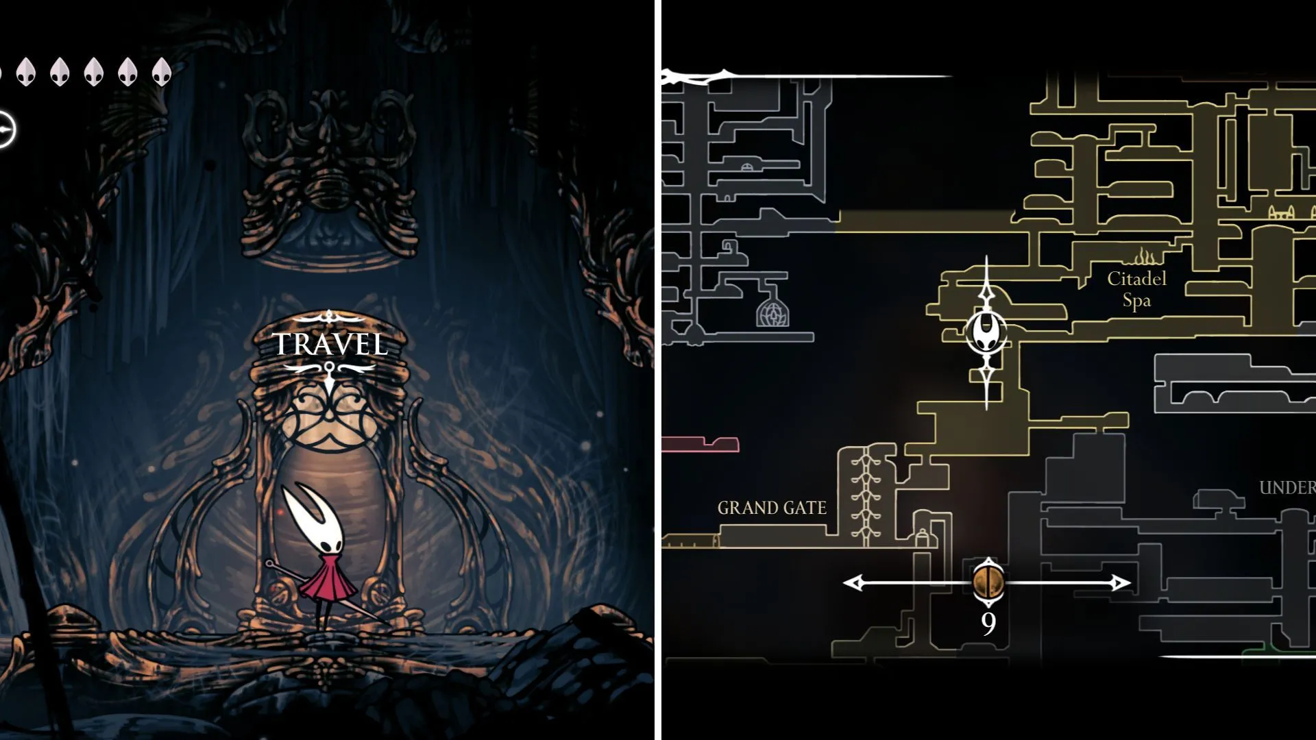 Vị trí chính xác của trạm Ventrica Choral Chambers trong thế giới Hollow Knight Silksong