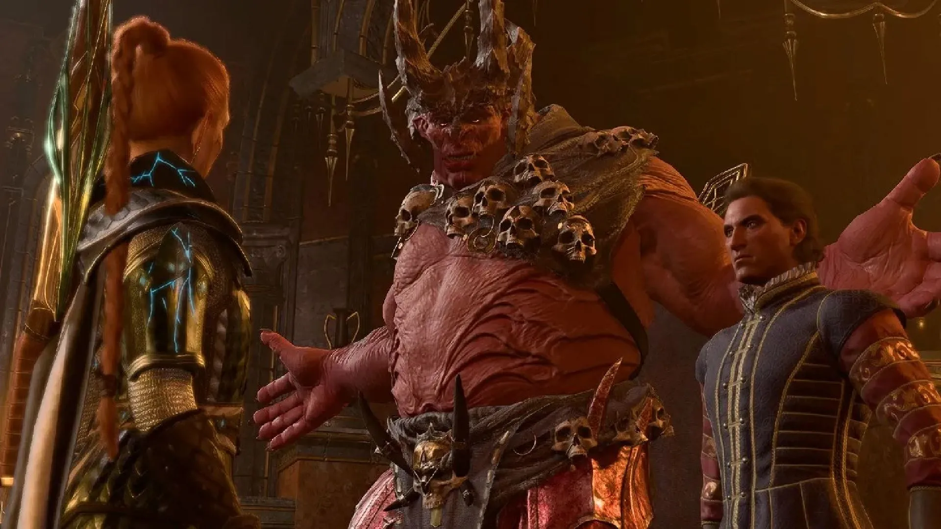 Yurgir và Raphael trong Baldur's Gate 3 tranh luận